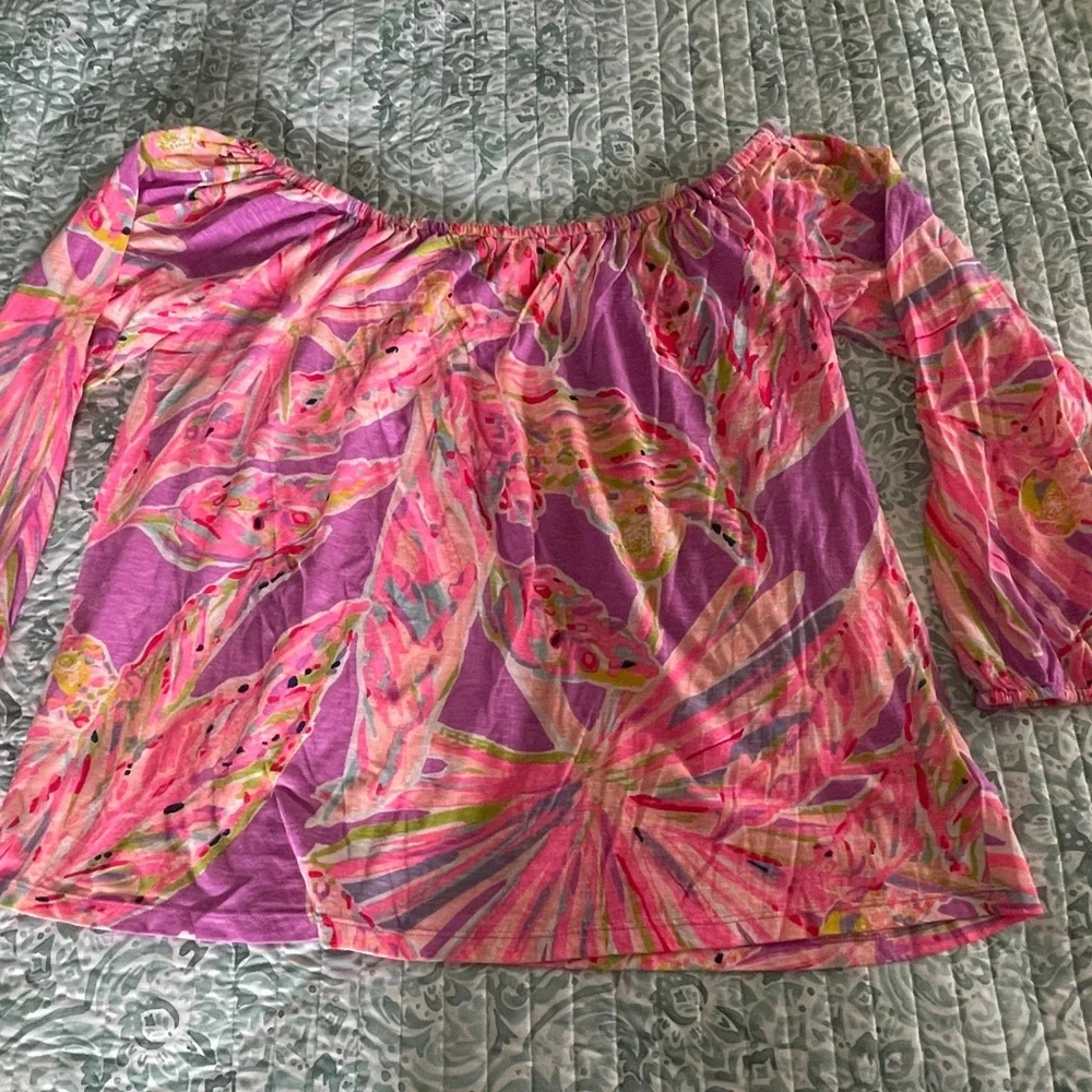 Lilly Pulitzer off the shoulder top Multicolor - Picture 2 of 5
